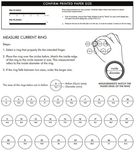 gucci ring conversion chart|Gucci watch band size chart.